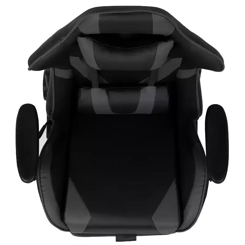 Sillón ergonómico de piel sintética roja reclinable con reposapiés para videojuegos Emma and Oliver Racing