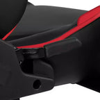 Sillón ergonómico de piel sintética roja reclinable con reposapiés para videojuegos Emma and Oliver Racing