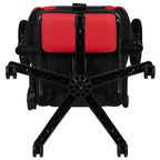 Sillón ergonómico de piel sintética roja reclinable con reposapiés para videojuegos Emma and Oliver Racing