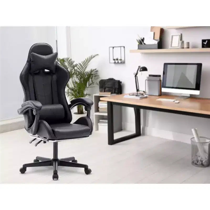 Sillón Ergonómico para Videojuegos MPM con Altura Ajustable, Reposacabezas y Soporte Lumbar, Capacidad de Peso de 113 kg, para Trabajar, Estudiar y Jugar