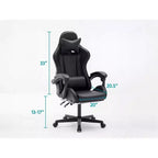 Sillón Ergonómico para Videojuegos MPM con Altura Ajustable, Reposacabezas y Soporte Lumbar, Capacidad de Peso de 113 kg, para Trabajar, Estudiar y Jugar