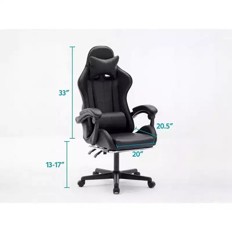 Sillón Ergonómico para Videojuegos MPM con Altura Ajustable, Reposacabezas y Soporte Lumbar, Capacidad de Peso de 113 kg, para Trabajar, Estudiar y Jugar