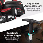 Silla de oficina para masajes Costway, giratoria y reclinable, para videojuegos, con reposapiés