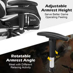 Silla de oficina para masajes Costway, giratoria y reclinable, para videojuegos, con reposapiés