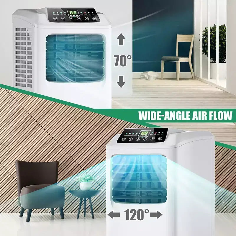 Costway Aire Acondicionado Portátil 3 en 1 de 5500 BTU (9000 BTU ASHRAE) con Deshumidificador Incorporado y Kit para Ventana