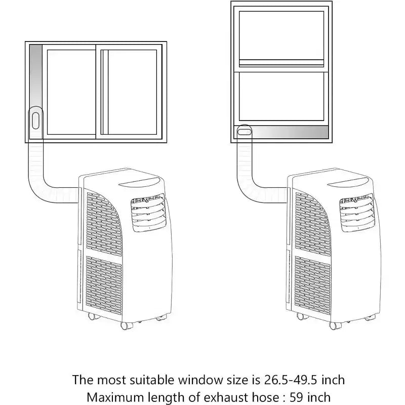 Aire Acondicionado Portátil Costway 5500 BTU (8000 BTU ASHRAE) Deshumidificador
