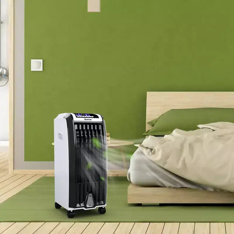 Ventilador enfriador portátil evaporativo Costway, anión humidificador con control remoto