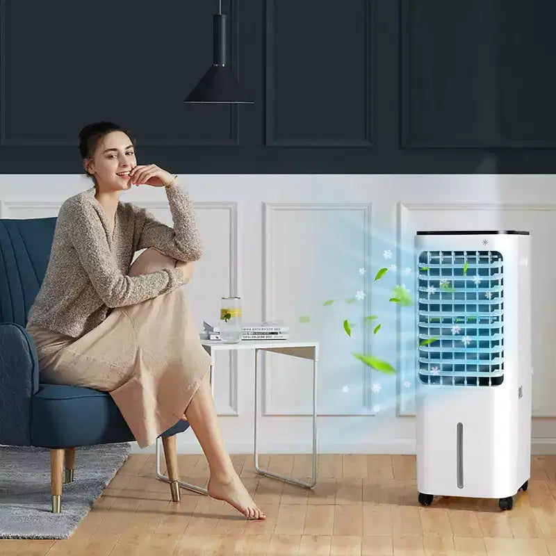 Costway Enfriador de Aire Evaporativo Portátil 4 en 1, Tanque de Agua de 12 L, 4 Cajas de Hielo