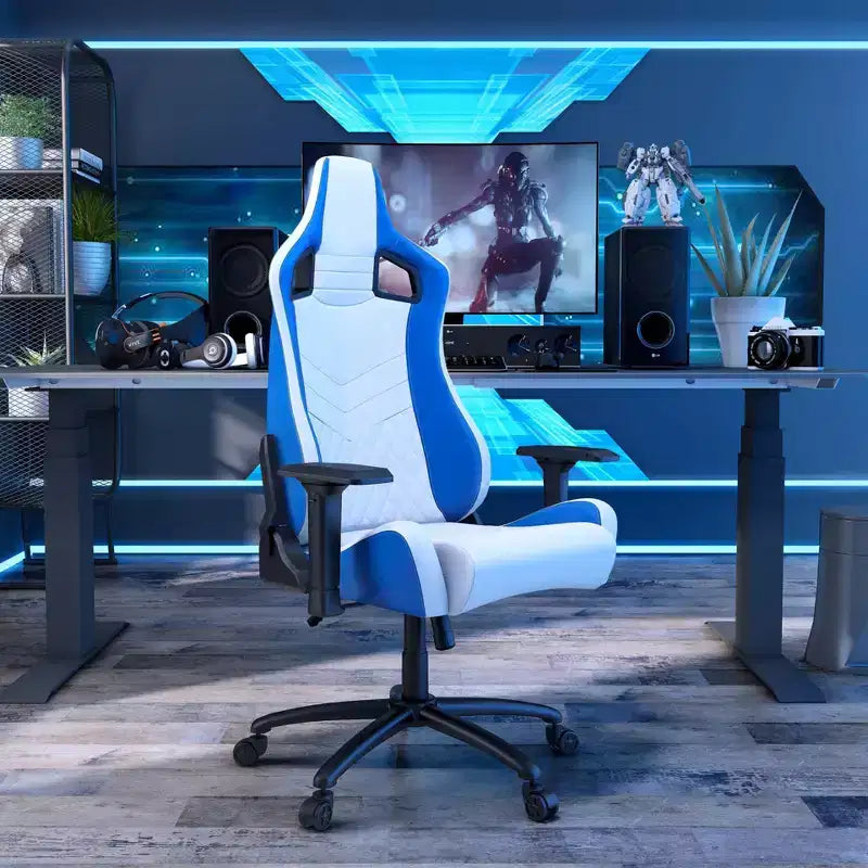 24/7 Shop At Home Silla gamer reclinable Quelman con reposabrazos ajustables