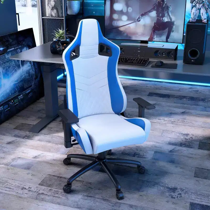 24/7 Shop At Home Silla gamer reclinable Quelman con reposabrazos ajustables