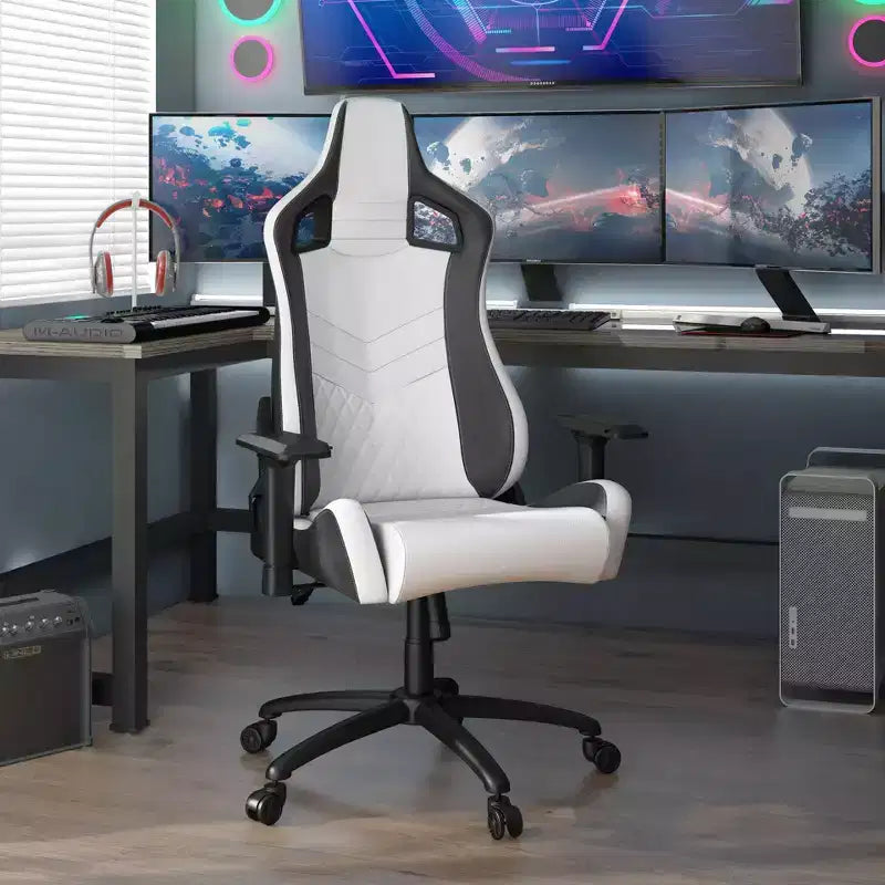 24/7 Shop At Home Silla gamer reclinable Quelman con reposabrazos ajustables