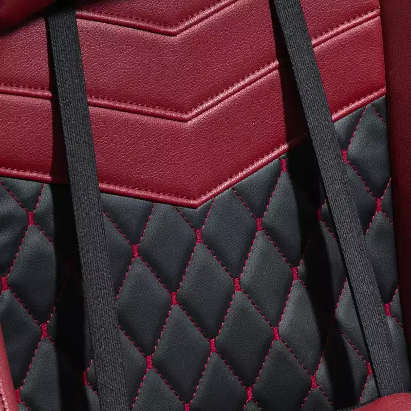 Vinsetto Silla de oficina para juegos de carreras, de cuero sintético con diseño de diamante, reclinable con respaldo alto y reposapiés, soporte lumbar, altura ajustable