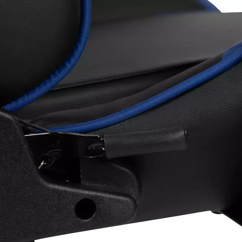 Sillón reclinable gamer de piel sintética BlackArc - Brazos pivotantes ajustables en altura, reposapiés extraíble, cojines para la cabeza y lumbares