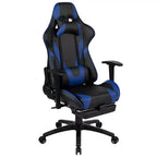 Sillón reclinable gamer de piel sintética BlackArc - Brazos pivotantes ajustables en altura, reposapiés extraíble, cojines para la cabeza y lumbares