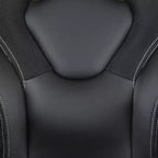 Sillón de oficina BlackArc Gaming con respaldo alto, tapicería de piel sintética, asiento giratorio de altura regulable y reposabrazos acolchados abatibles