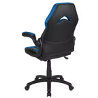 Sillón de oficina BlackArc Gaming con respaldo alto, tapicería de piel sintética, asiento giratorio de altura regulable y reposabrazos acolchados abatibles