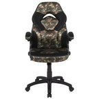 Sillón de oficina BlackArc Gaming con respaldo alto, tapicería de piel sintética, asiento giratorio de altura regulable y reposabrazos acolchados abatibles