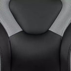 Sillón de oficina BlackArc Gaming con respaldo alto, tapicería de piel sintética, asiento giratorio de altura regulable y reposabrazos acolchados abatibles