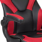 Sillón de oficina BlackArc Gaming con respaldo alto, tapicería de piel sintética, asiento giratorio de altura regulable y reposabrazos acolchados abatibles