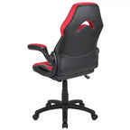 Sillón de oficina BlackArc Gaming con respaldo alto, tapicería de piel sintética, asiento giratorio de altura regulable y reposabrazos acolchados abatibles