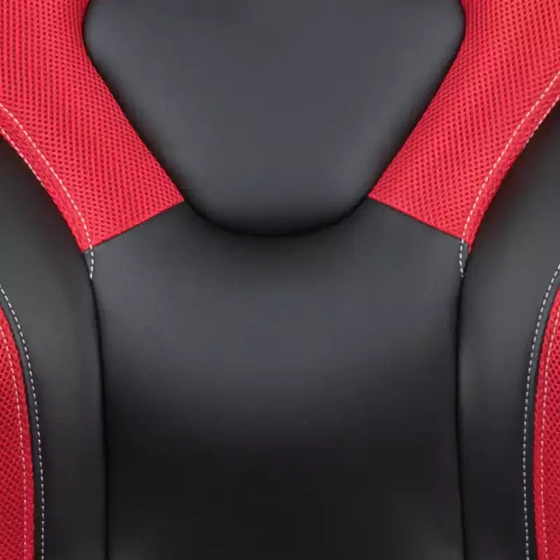 Sillón de oficina BlackArc Gaming con respaldo alto, tapicería de piel sintética, asiento giratorio de altura regulable y reposabrazos acolchados abatibles