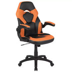 Sillón de oficina BlackArc Gaming con respaldo alto, tapicería de piel sintética, asiento giratorio de altura regulable y reposabrazos acolchados abatibles