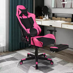 Sillón de masaje para juegos reclinable Costway Silla de oficina para ordenador con reposapiés Blanca/Azul/Rosa/Roja