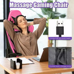 Sillón de masaje para juegos reclinable Costway Silla de oficina para ordenador con reposapiés Blanca/Azul/Rosa/Roja