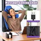 Sillón de masaje para juegos reclinable Costway Silla de oficina para ordenador con reposapiés Blanca/Azul/Rosa/Roja