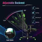 Silla gaming Costway ajustable giratoria de ordenador con luces LED dinámicas