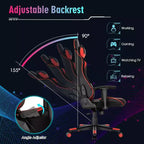 Silla gaming Costway ajustable giratoria de ordenador con luces LED dinámicas