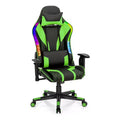 Silla gaming Costway ajustable giratoria de ordenador con luces LED dinámicas