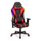Silla gaming Costway ajustable giratoria de ordenador con luces LED dinámicas