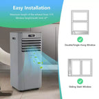 Costway Aire acondicionado portátil de 6000 BTU (10000 BTU ASHRAE) con control remoto, Enfriador de aire 3 en 1 con secado