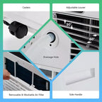 Costway Aire acondicionado portátil de 6000 BTU (10000 BTU ASHRAE) con control remoto, Enfriador de aire 3 en 1 con secado