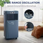 Costway Aire acondicionado portátil de 6000 BTU (10000 BTU ASHRAE) con control remoto, Enfriador de aire 3 en 1 con secado