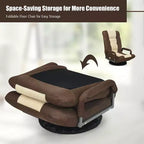 Silla de juego giratoria de 360 grados Costway con respaldo plegable y ajustable