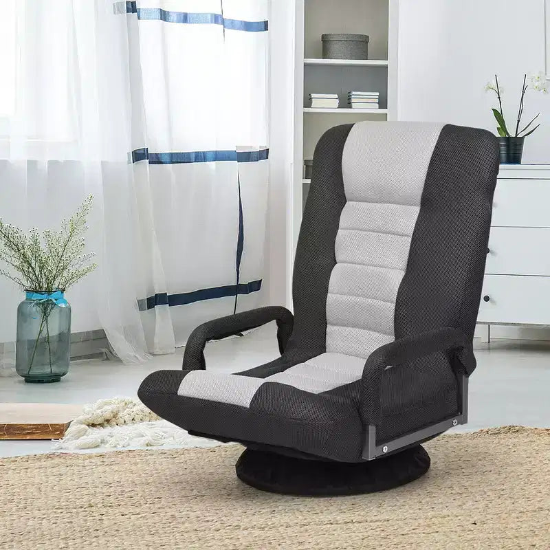 Silla de juego giratoria de 360 grados Costway con respaldo plegable y ajustable