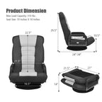 Silla de juego giratoria de 360 grados Costway con respaldo plegable y ajustable
