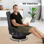 Silla de juego giratoria de 360 grados Costway con respaldo plegable y ajustable