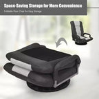 Silla de juego giratoria de 360 grados Costway con respaldo plegable y ajustable