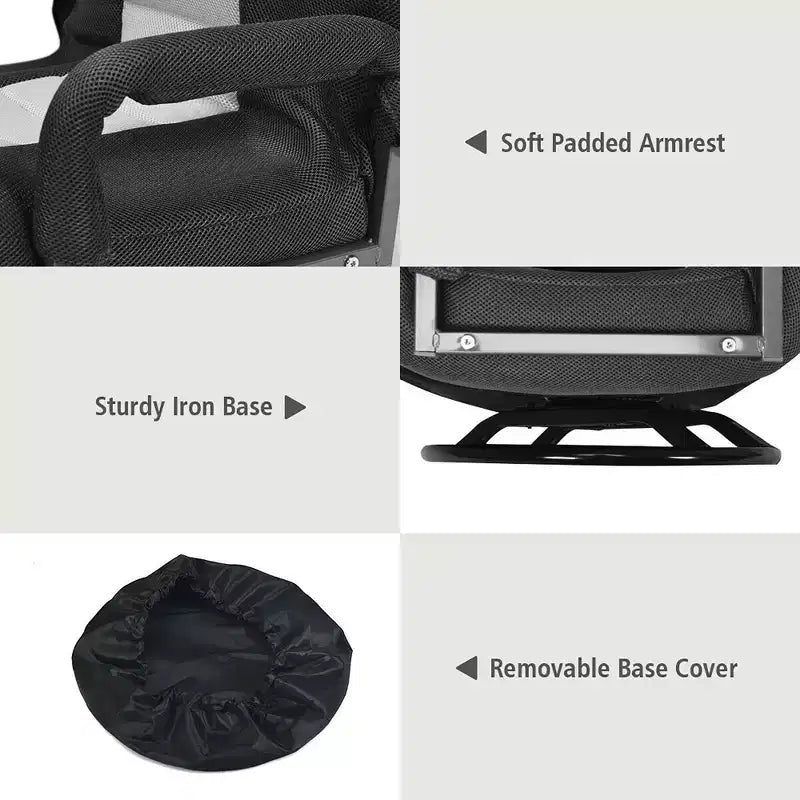 Silla de juego giratoria de 360 grados Costway con respaldo plegable y ajustable