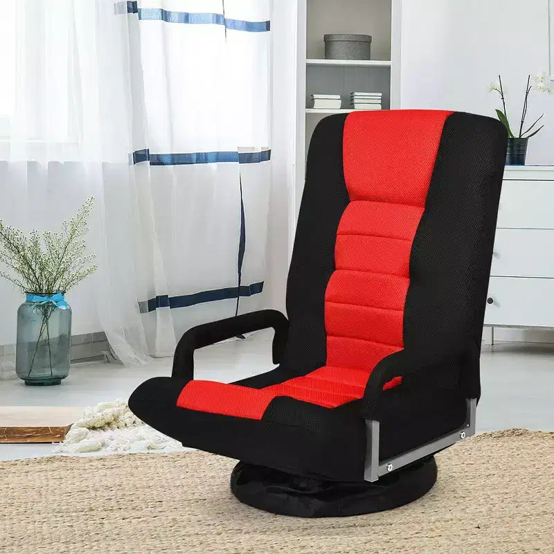 Silla de juego giratoria de 360 grados Costway con respaldo plegable y ajustable