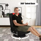 Silla de juego giratoria de 360 grados Costway con respaldo plegable y ajustable