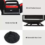 Silla de juego giratoria de 360 grados Costway con respaldo plegable y ajustable