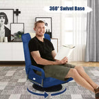 Silla de juego giratoria de 360 grados Costway con respaldo plegable y ajustable