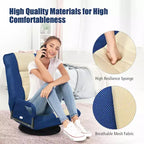 Silla de juego giratoria de 360 grados Costway con respaldo plegable y ajustable