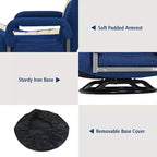 Silla de juego giratoria de 360 grados Costway con respaldo plegable y ajustable