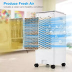 Enfriador de aire evaporativo 3 en 1 Costway, ventilador portátil de aire acondicionado con ventilador y humidificador
