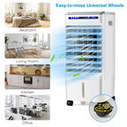 Enfriador de aire evaporativo 3 en 1 Costway, ventilador portátil de aire acondicionado con ventilador y humidificador